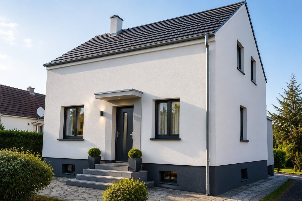 Façade après isolation thermique par l'extérieur